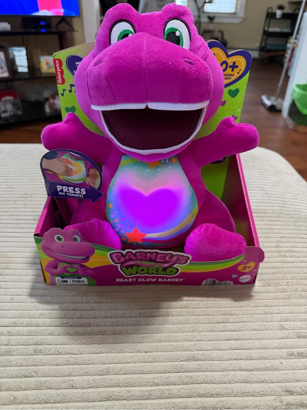 Fisher-Price Bright Pink Plush Dinosaur Learning Toy